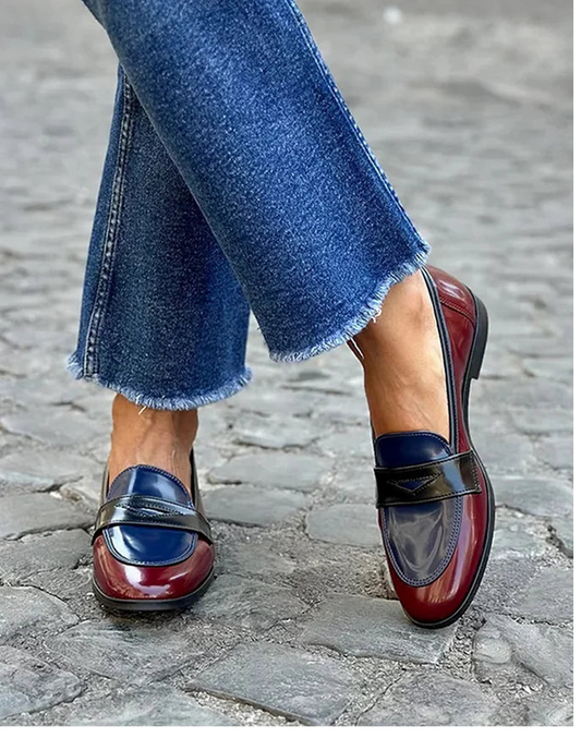 Iveta | Tříbarevné mokasíny