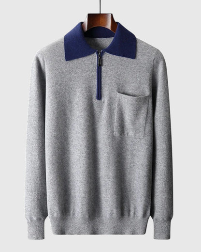 Lukáš – kašmírové polo se zipem