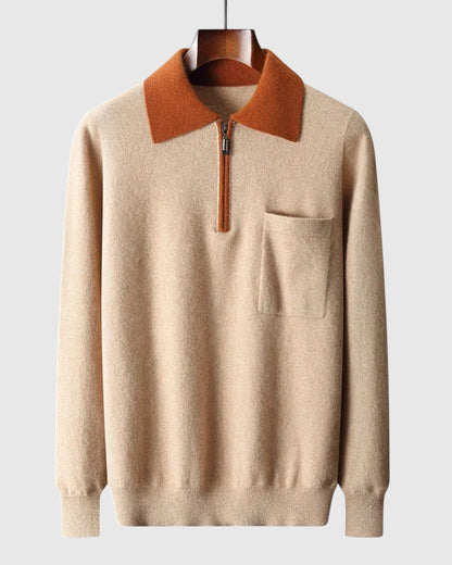 Lukáš – kašmírové polo se zipem